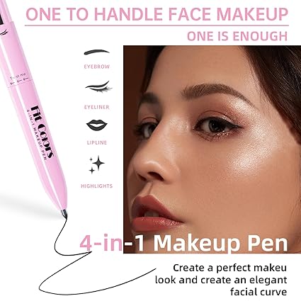 4-in-1 Make-Up Stift | Multifunctional Eyeliner & Eyebrow Pencil | Portable Makeup Pen